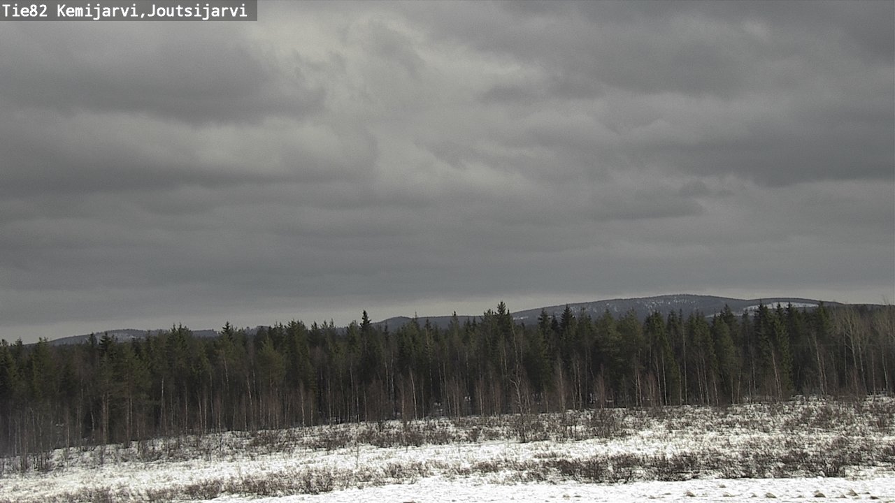 Weather Camera Image Road 82 Kemijärvi, Joutsijärvi, Kemijärvi, Lappi