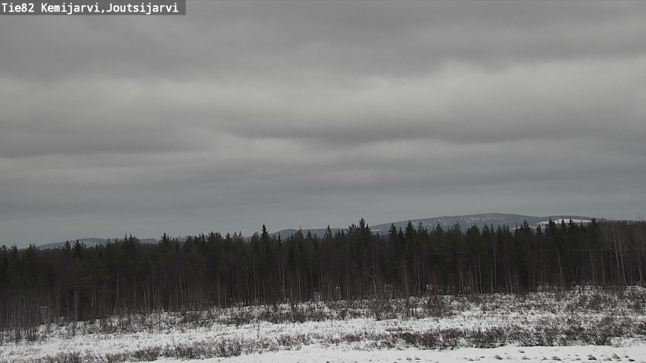 Weather Camera Image Road 82 Kemijärvi, Joutsijärvi, Kemijärvi, Lappi