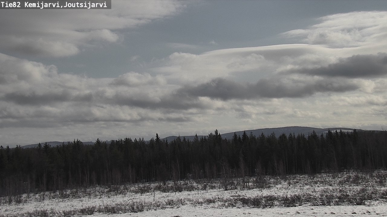 Weather Camera Image Road 82 Kemijärvi, Joutsijärvi, Kemijärvi, Lappi