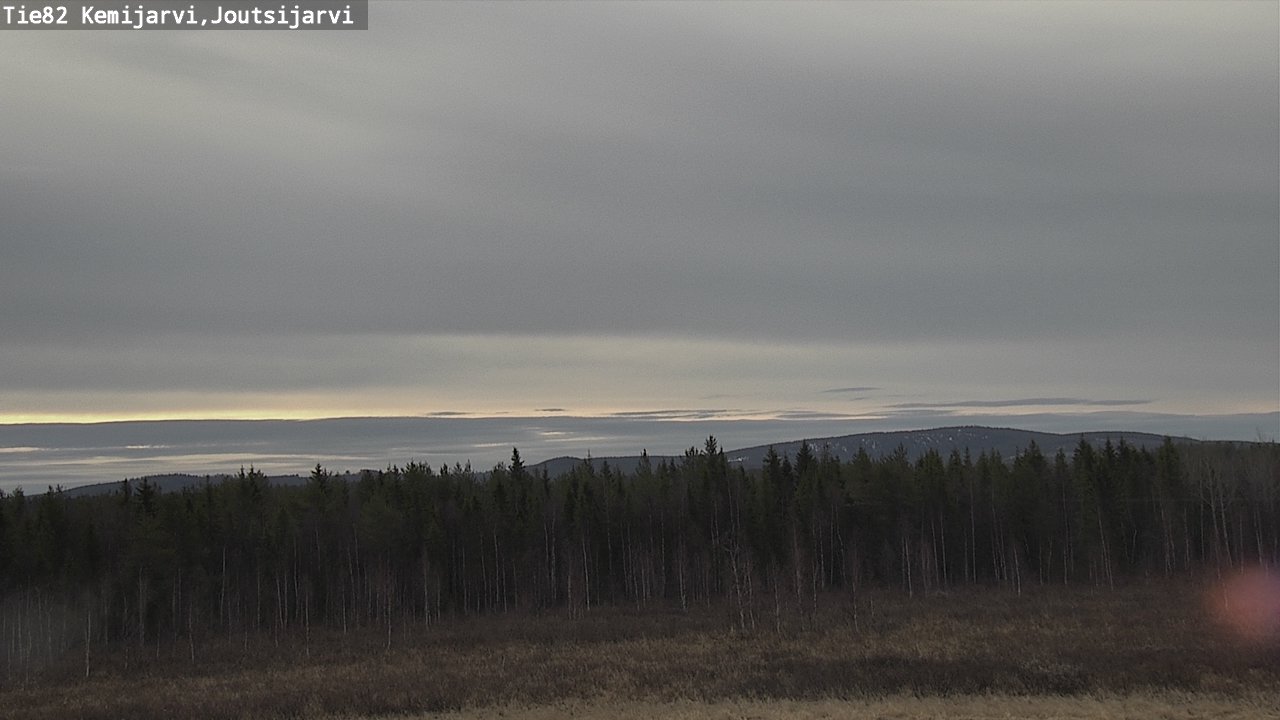 Weather Camera Image Väg 82 Kemijärvi, Joutsijärvi, Kemijärvi, Lappi