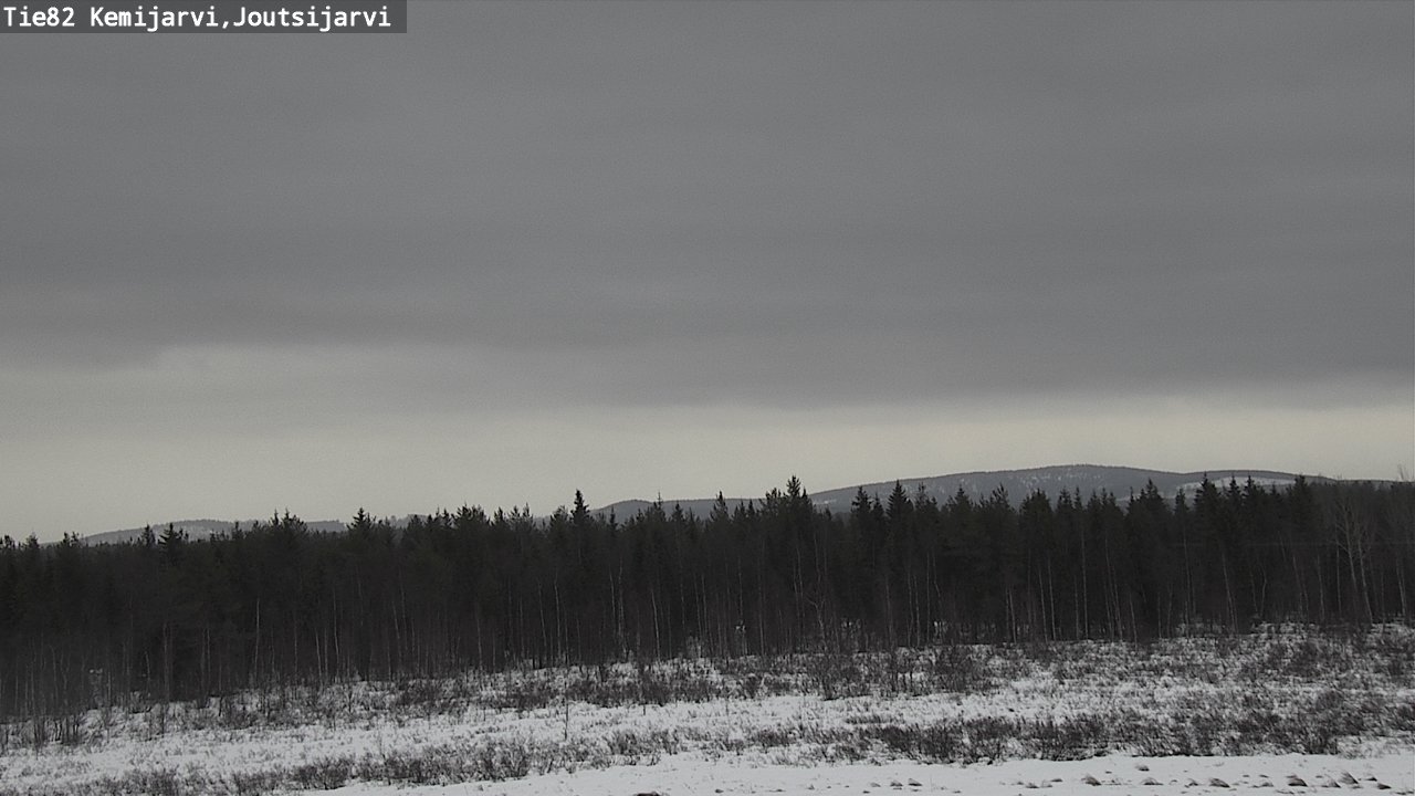 Weather Camera Image Road 82 Kemijärvi, Joutsijärvi, Kemijärvi, Lappi