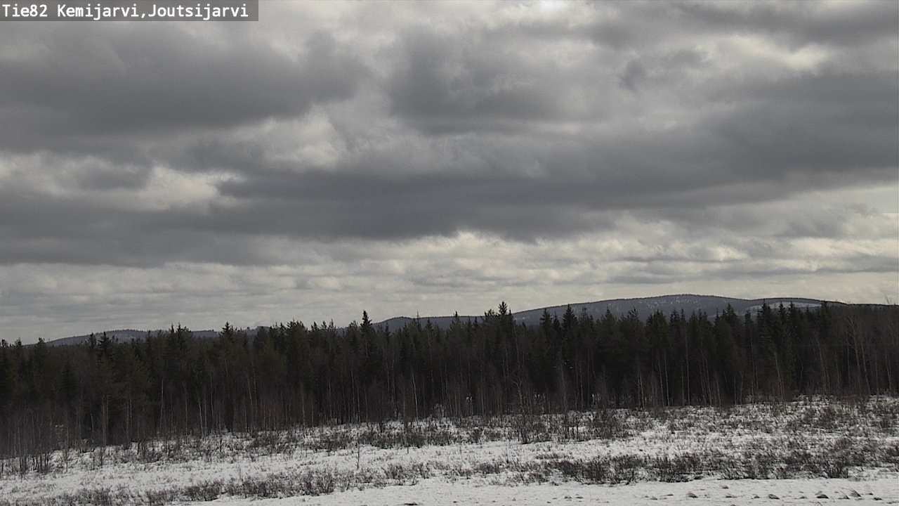 Weather Camera Image Road 82 Kemijärvi, Joutsijärvi, Kemijärvi, Lappi