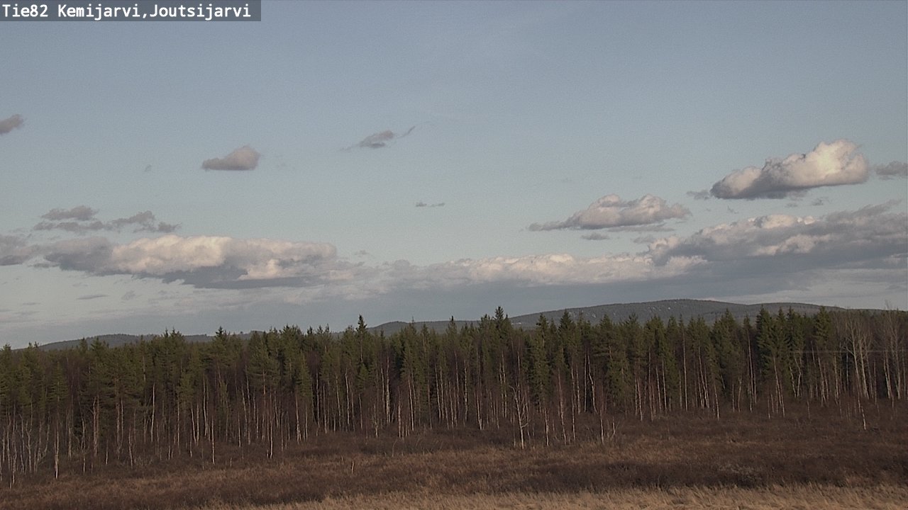 Weather Camera Image Väg 82 Kemijärvi, Joutsijärvi, Kemijärvi, Lappi