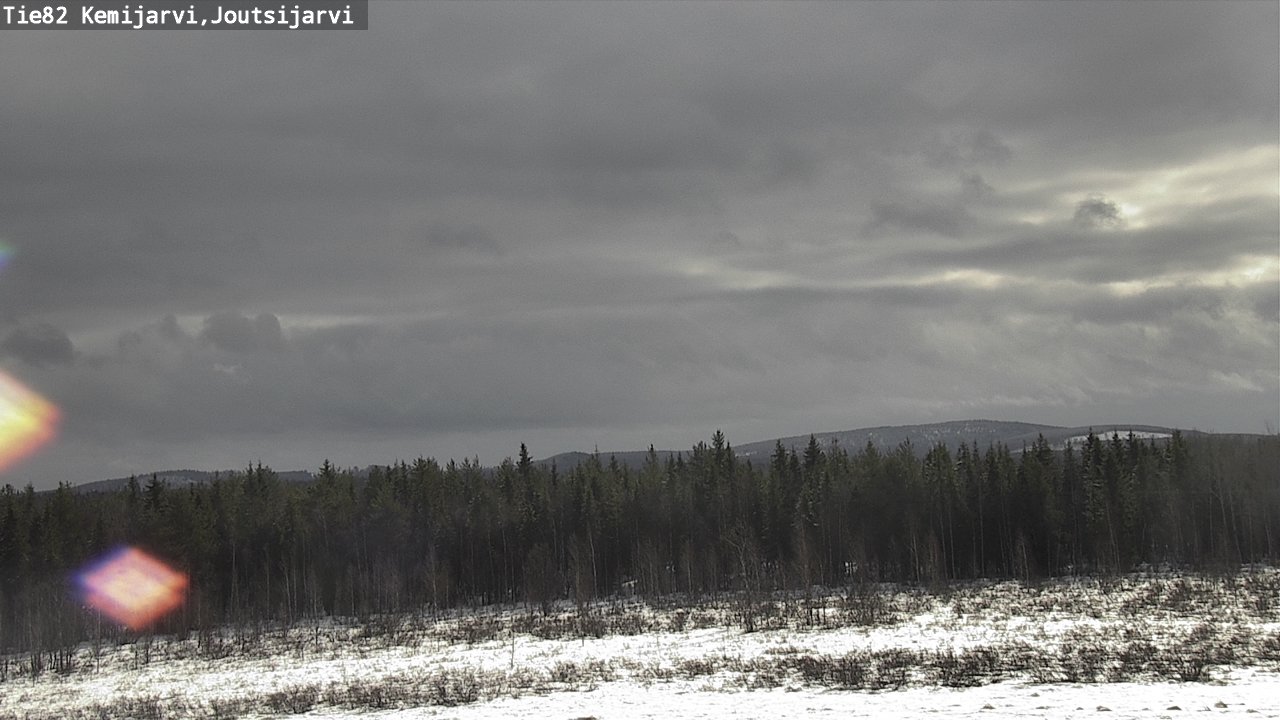 Weather Camera Image Road 82 Kemijärvi, Joutsijärvi, Kemijärvi, Lappi