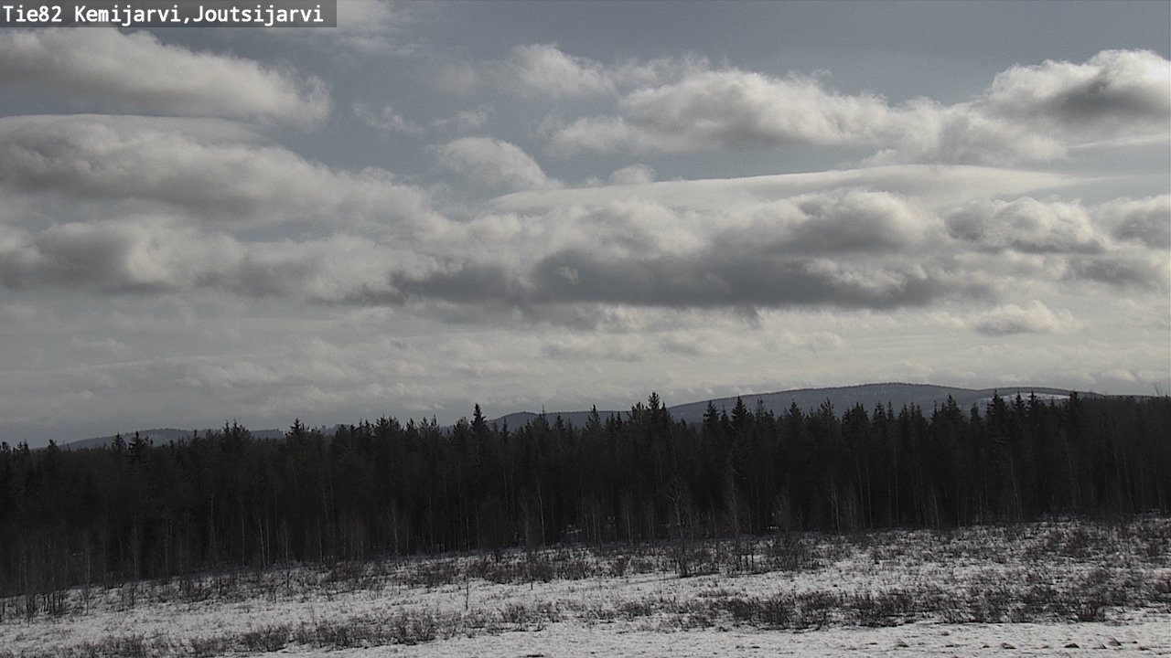 Weather Camera Image Road 82 Kemijärvi, Joutsijärvi, Kemijärvi, Lappi