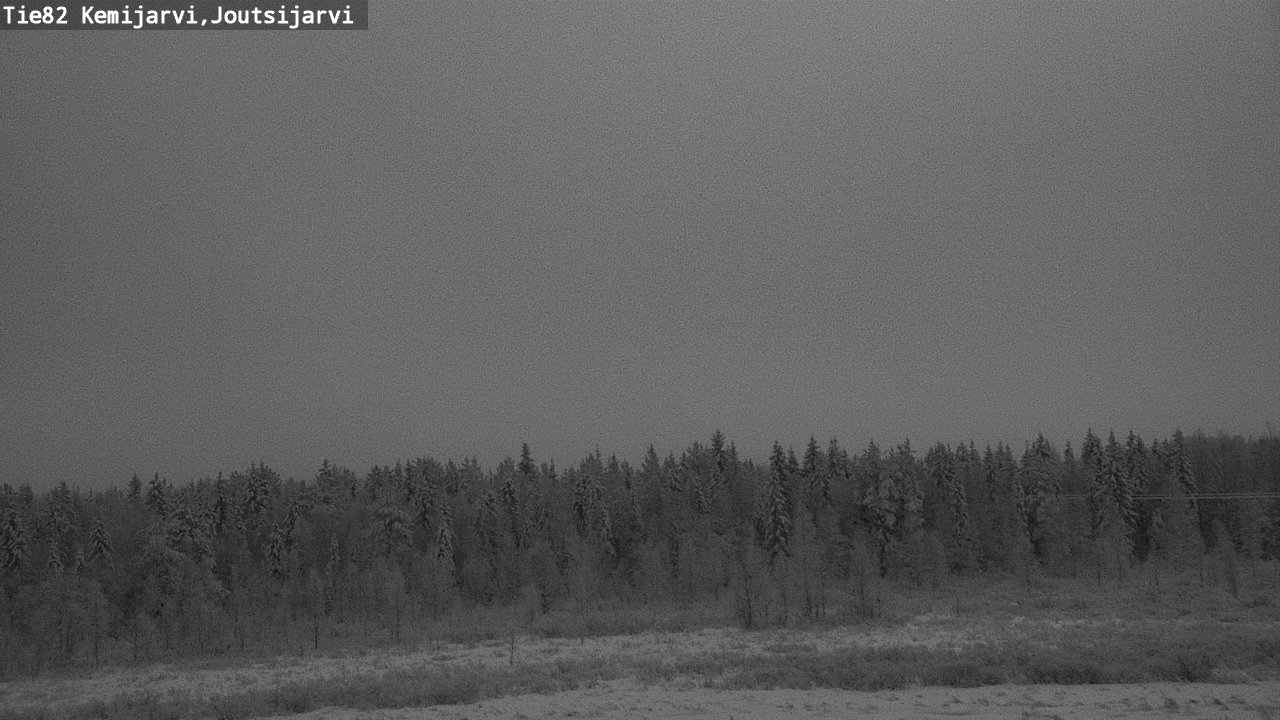Weather Camera Image Road 82 Kemijärvi, Joutsijärvi, Kemijärvi, Lappi