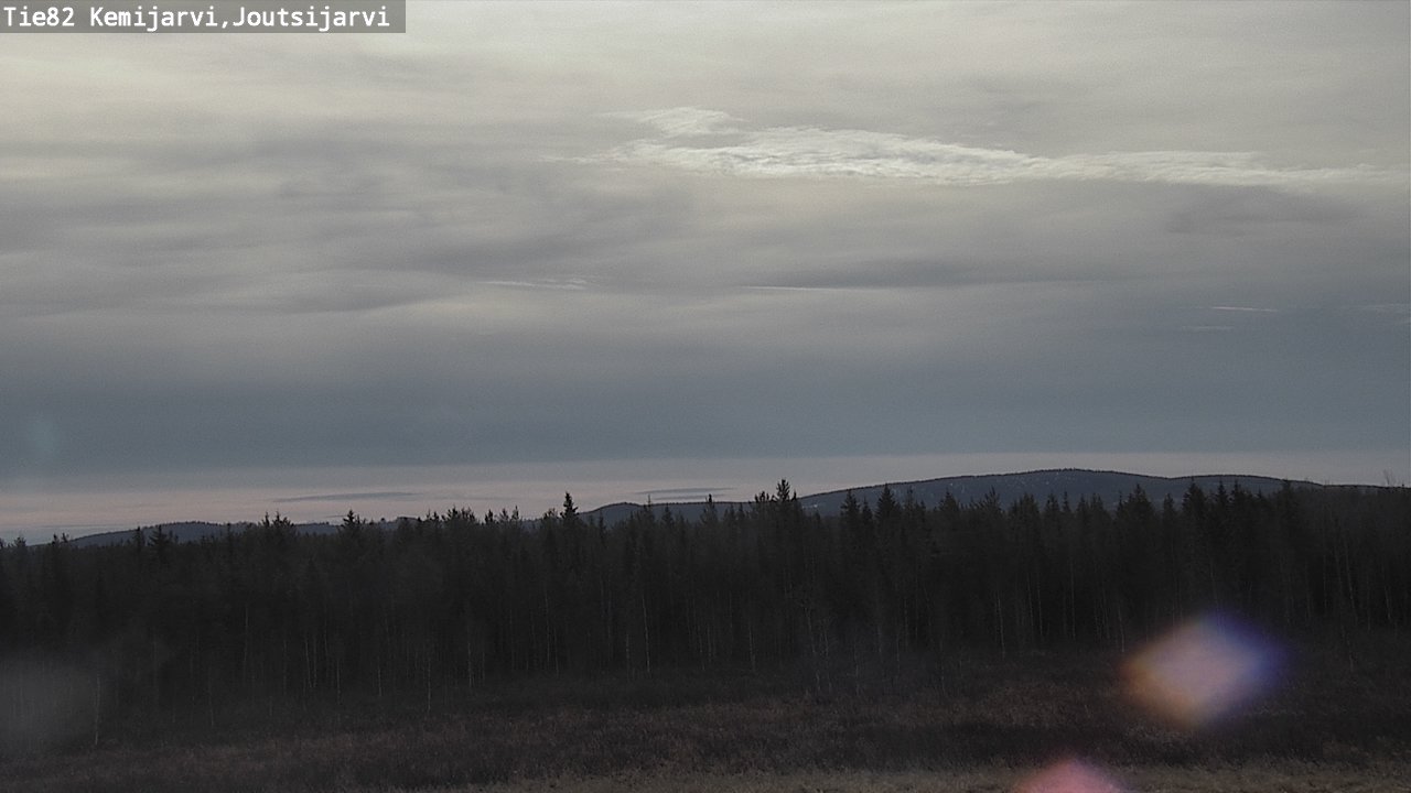 Weather Camera Image Väg 82 Kemijärvi, Joutsijärvi, Kemijärvi, Lappi