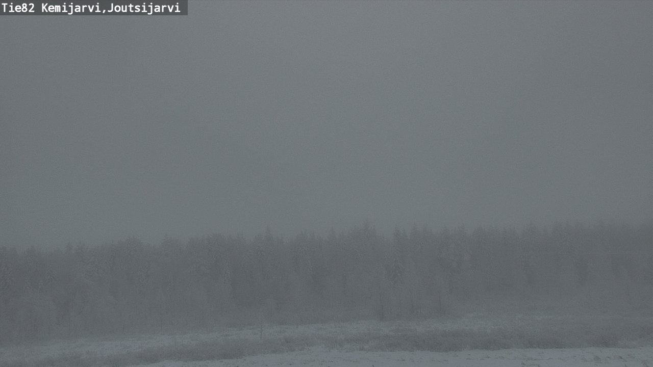 Weather Camera Image Road 82 Kemijärvi, Joutsijärvi, Kemijärvi, Lappi