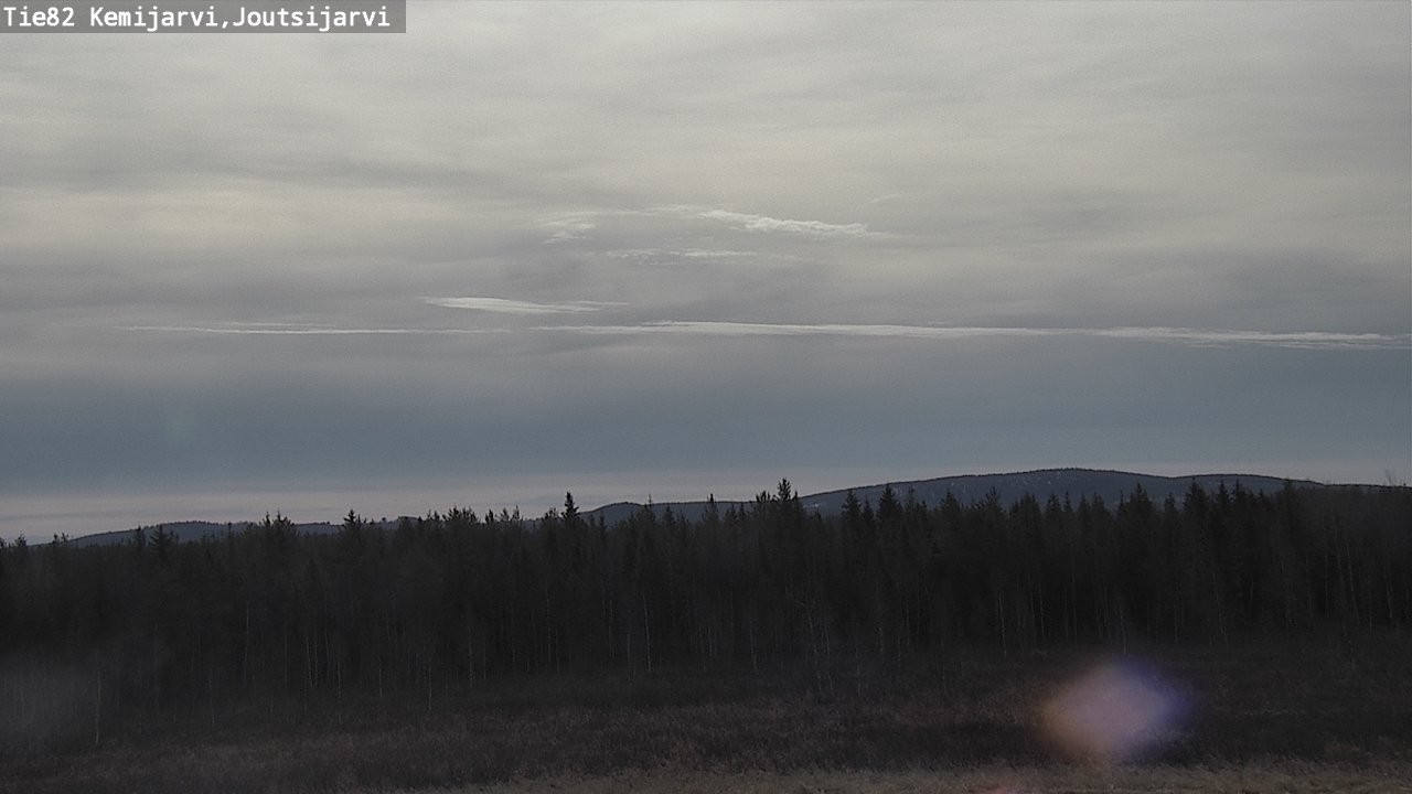 Weather Camera Image Väg 82 Kemijärvi, Joutsijärvi, Kemijärvi, Lappi