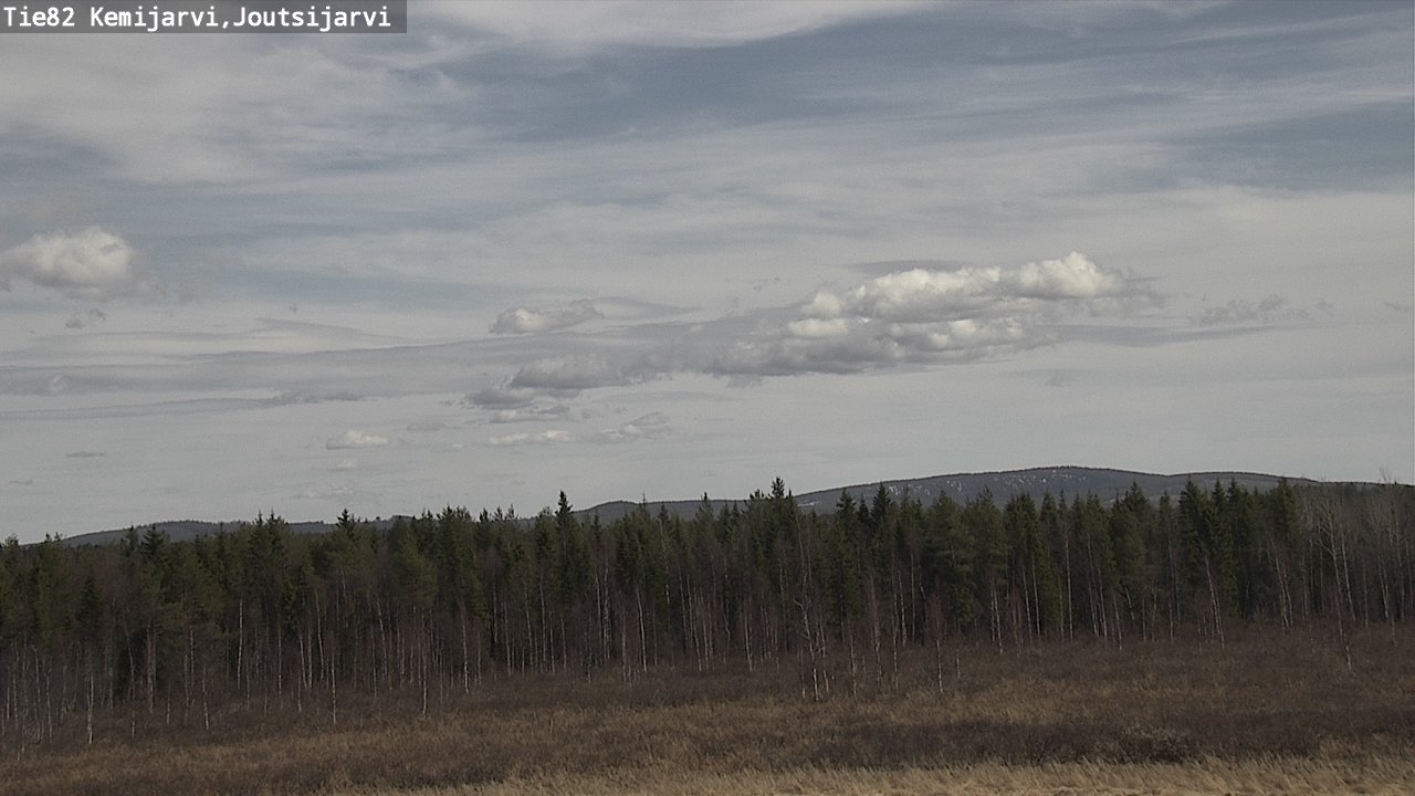 Weather Camera Image Väg 82 Kemijärvi, Joutsijärvi, Kemijärvi, Lappi