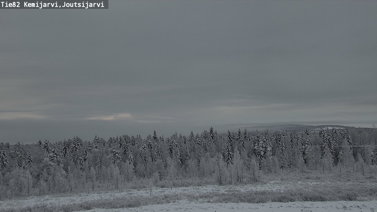 Weather Camera Image Road 82 Kemijärvi, Joutsijärvi, Kemijärvi, Lappi