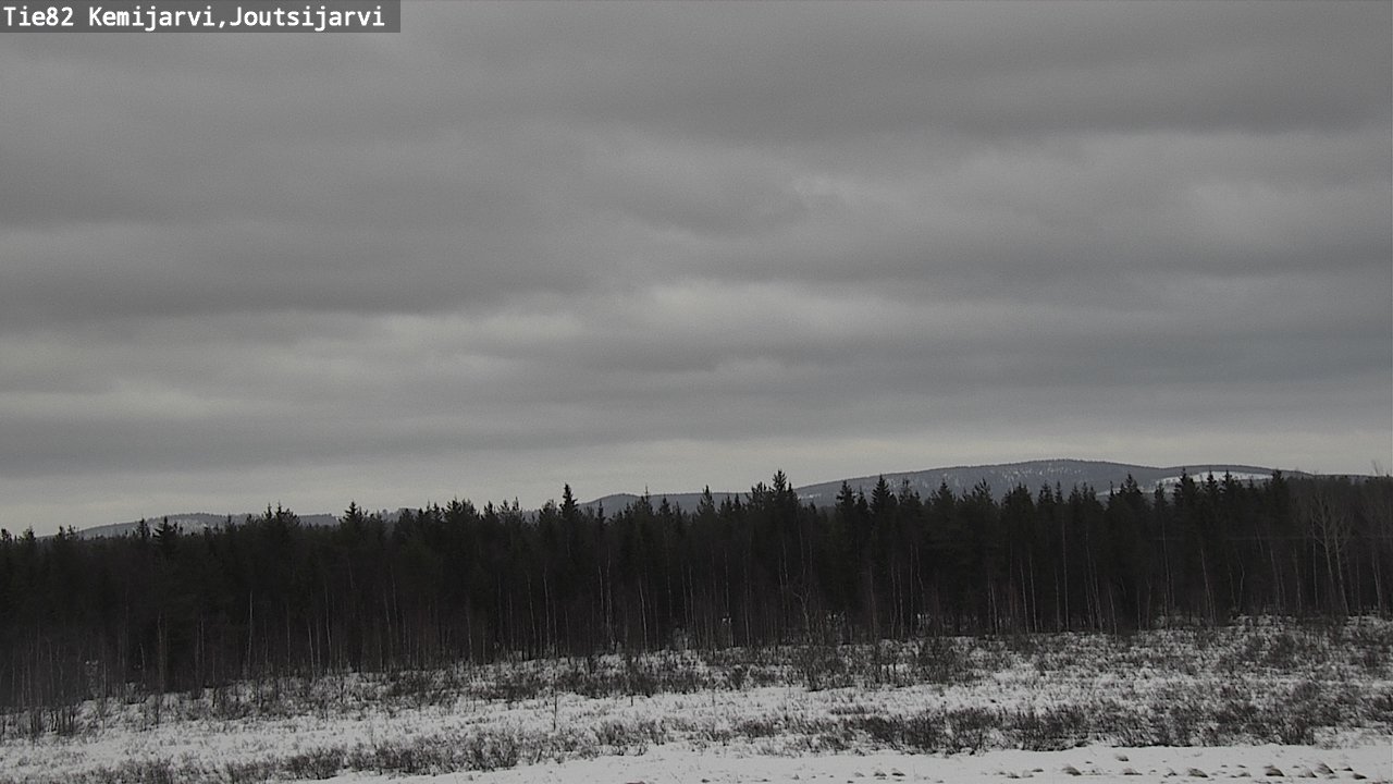Weather Camera Image Road 82 Kemijärvi, Joutsijärvi, Kemijärvi, Lappi