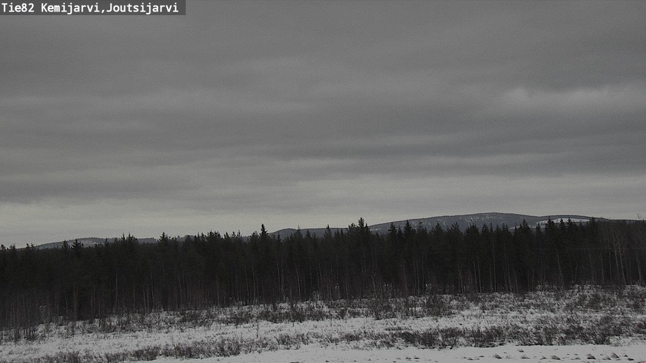 Weather Camera Image Road 82 Kemijärvi, Joutsijärvi, Kemijärvi, Lappi