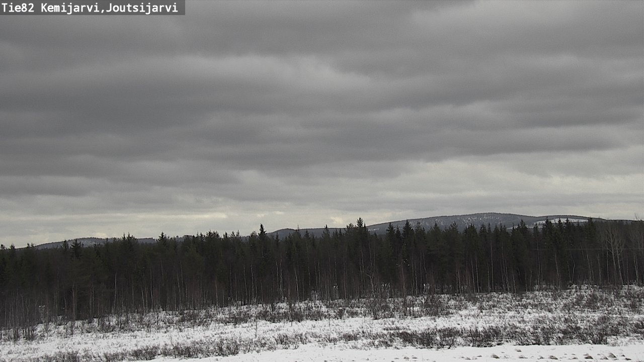 Weather Camera Image Road 82 Kemijärvi, Joutsijärvi, Kemijärvi, Lappi
