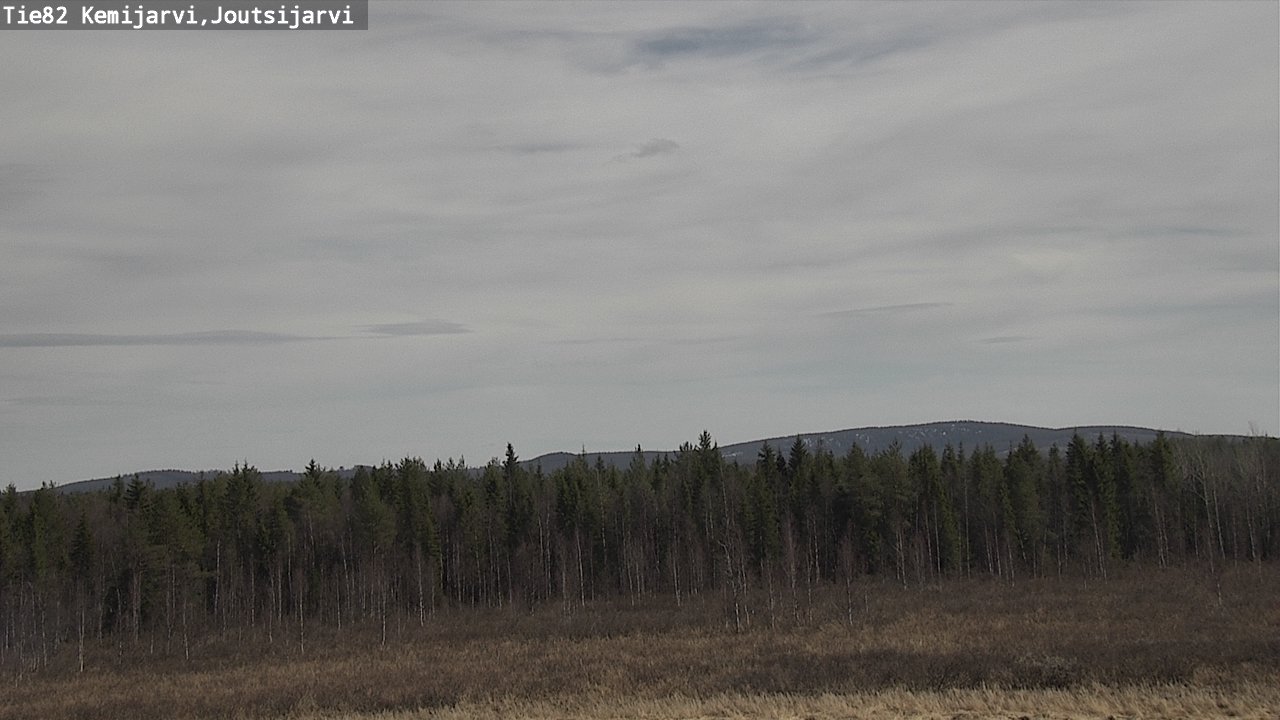 Weather Camera Image Väg 82 Kemijärvi, Joutsijärvi, Kemijärvi, Lappi
