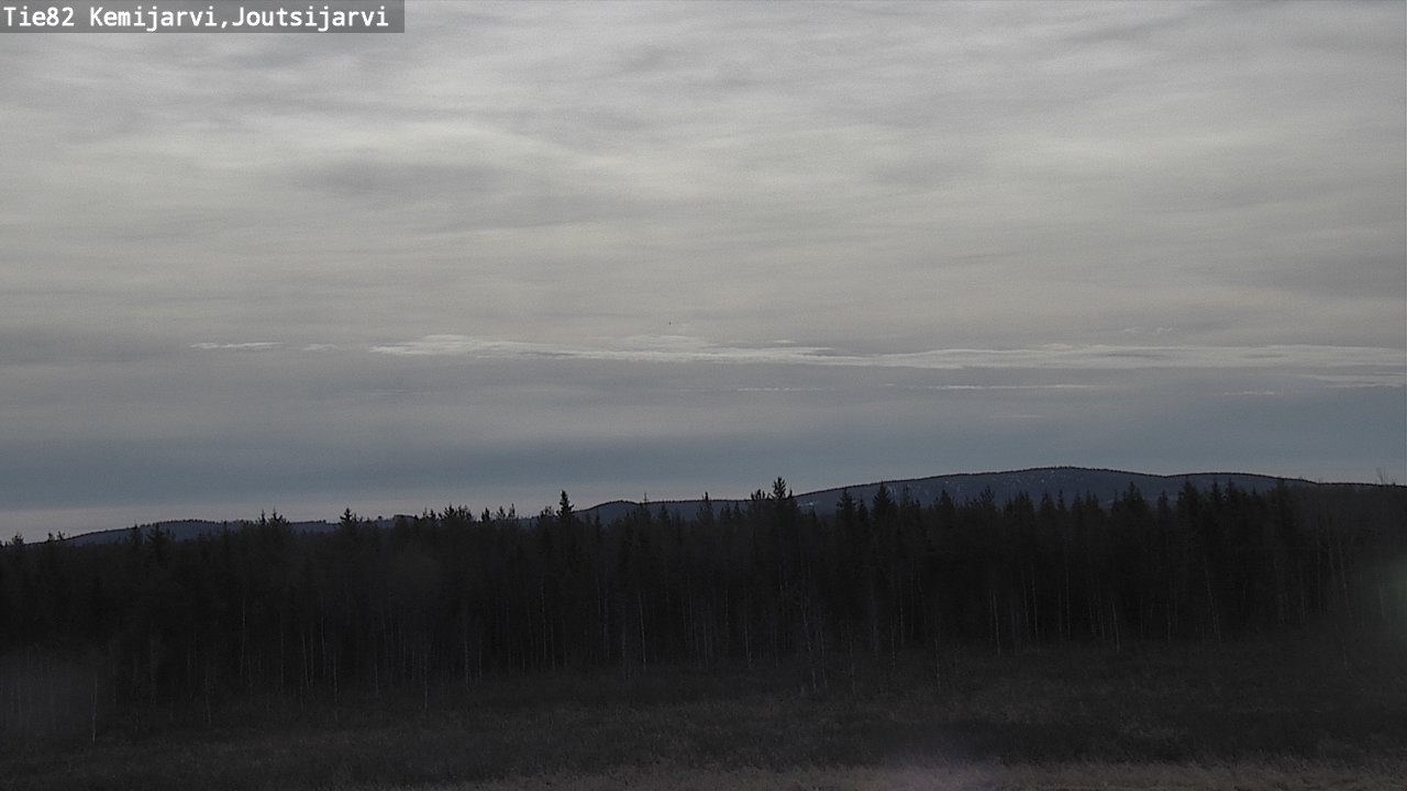 Weather Camera Image Väg 82 Kemijärvi, Joutsijärvi, Kemijärvi, Lappi