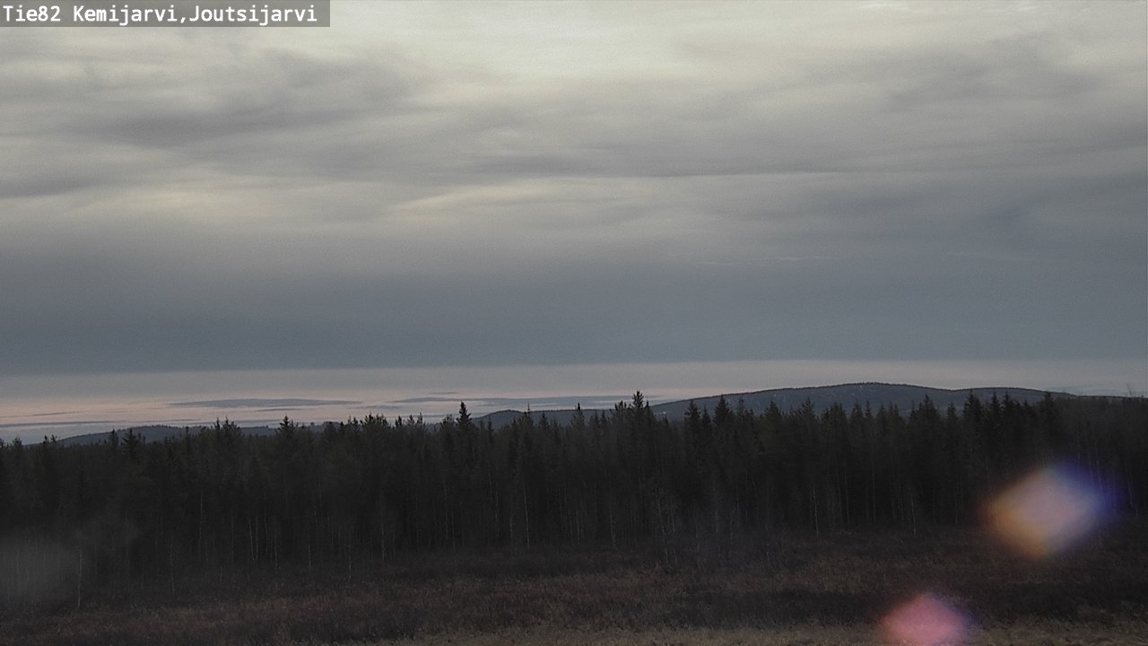 Weather Camera Image Väg 82 Kemijärvi, Joutsijärvi, Kemijärvi, Lappi