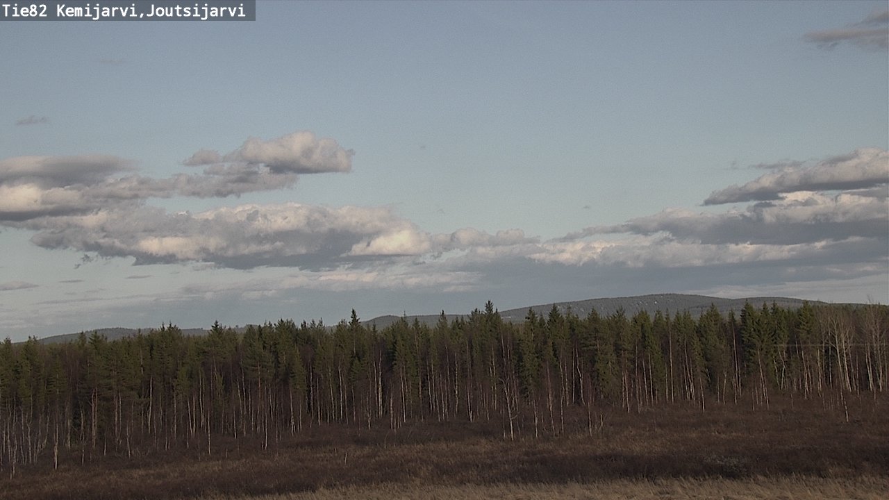 Weather Camera Image Väg 82 Kemijärvi, Joutsijärvi, Kemijärvi, Lappi