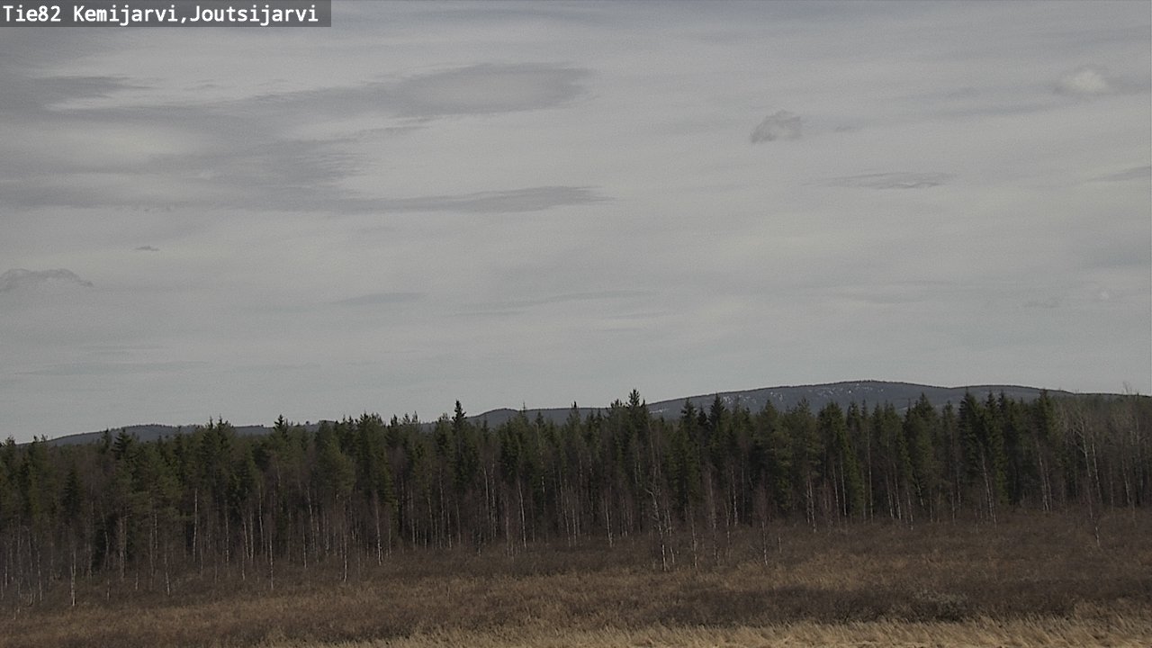 Weather Camera Image Väg 82 Kemijärvi, Joutsijärvi, Kemijärvi, Lappi