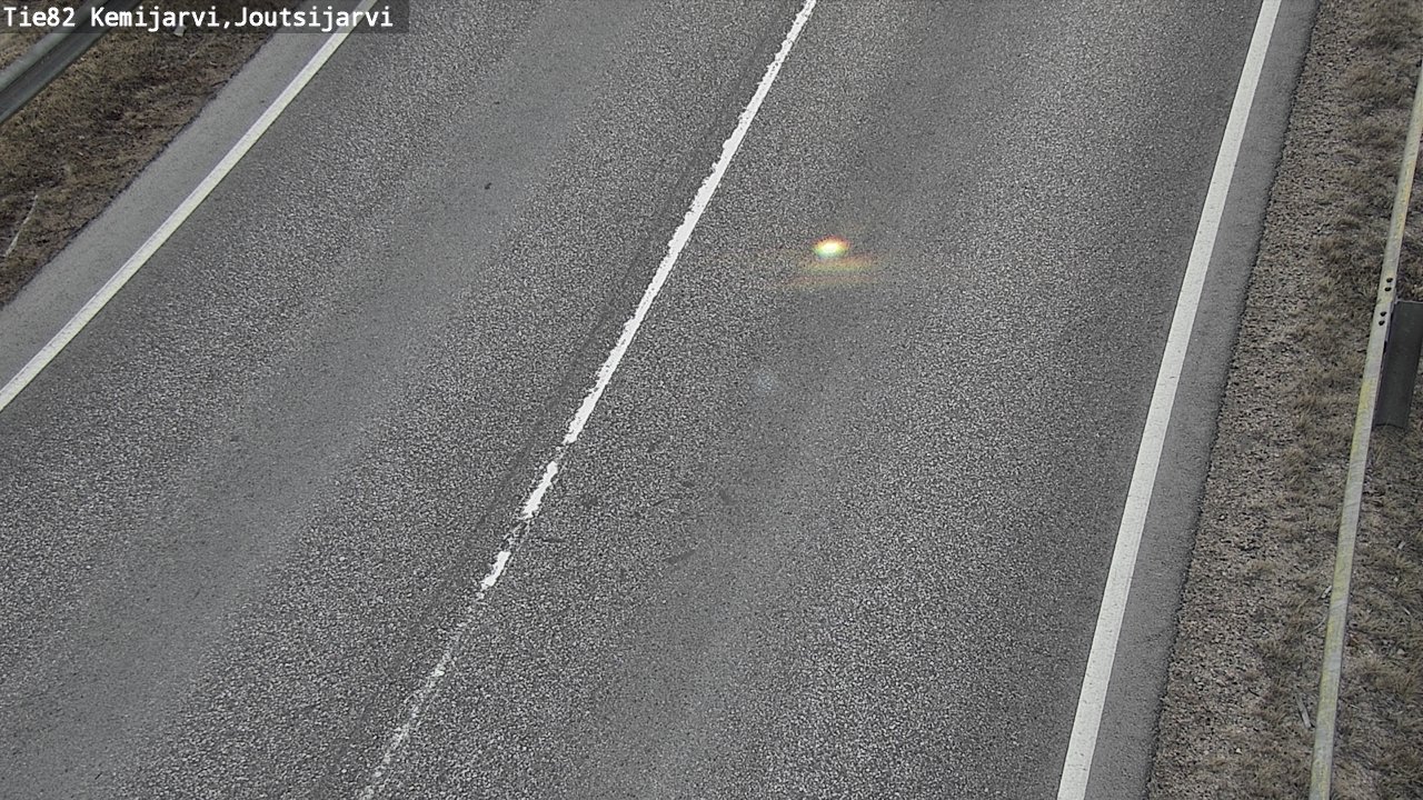 Weather Camera Image Väg 82 Kemijärvi, Joutsijärvi, Kemijärvi, Lappi