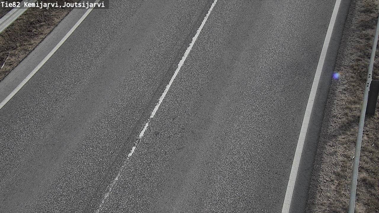 Weather Camera Image Väg 82 Kemijärvi, Joutsijärvi, Kemijärvi, Lappi