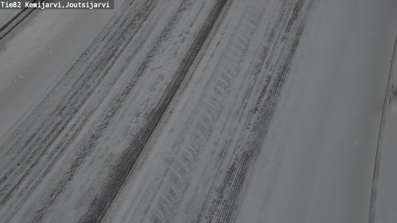 Weather Camera Image Road 82 Kemijärvi, Joutsijärvi, Kemijärvi, Lappi