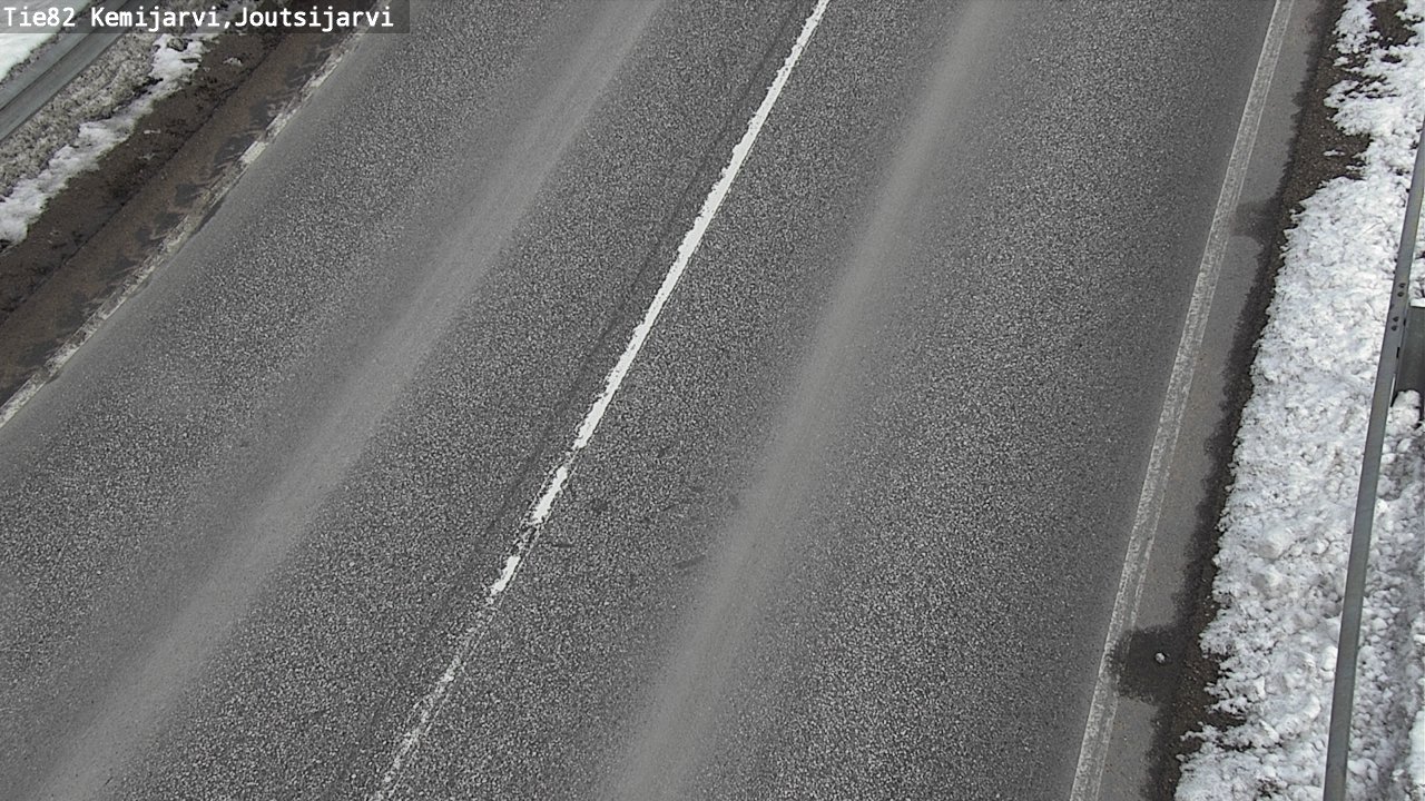 Weather Camera Image Väg 82 Kemijärvi, Joutsijärvi, Kemijärvi, Lappi