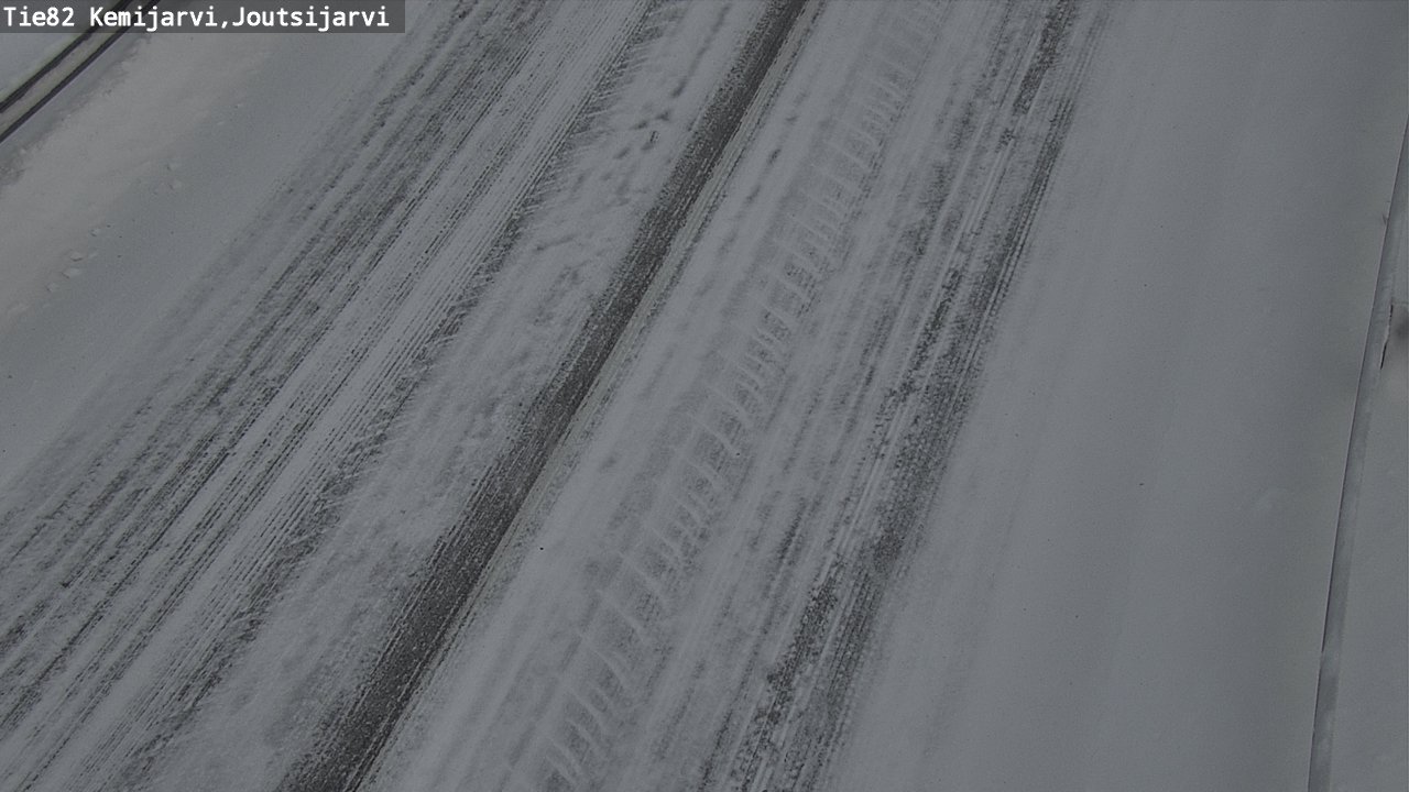 Weather Camera Image Road 82 Kemijärvi, Joutsijärvi, Kemijärvi, Lappi