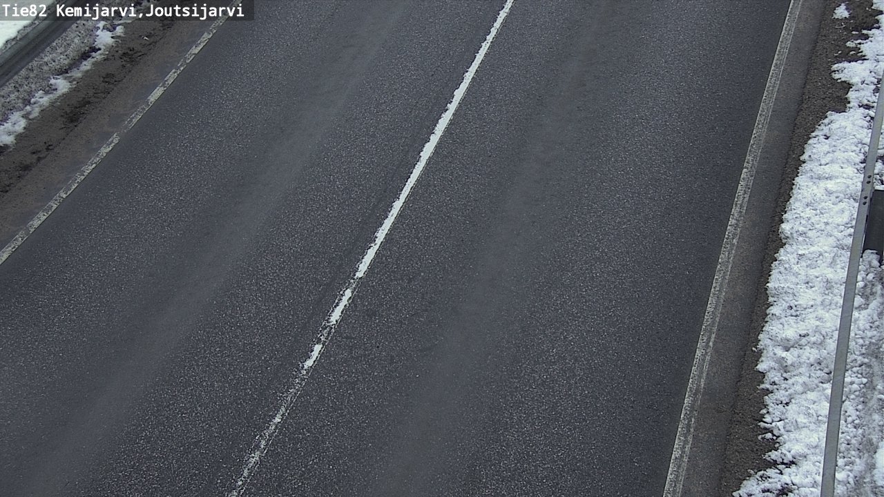 Weather Camera Image Väg 82 Kemijärvi, Joutsijärvi, Kemijärvi, Lappi