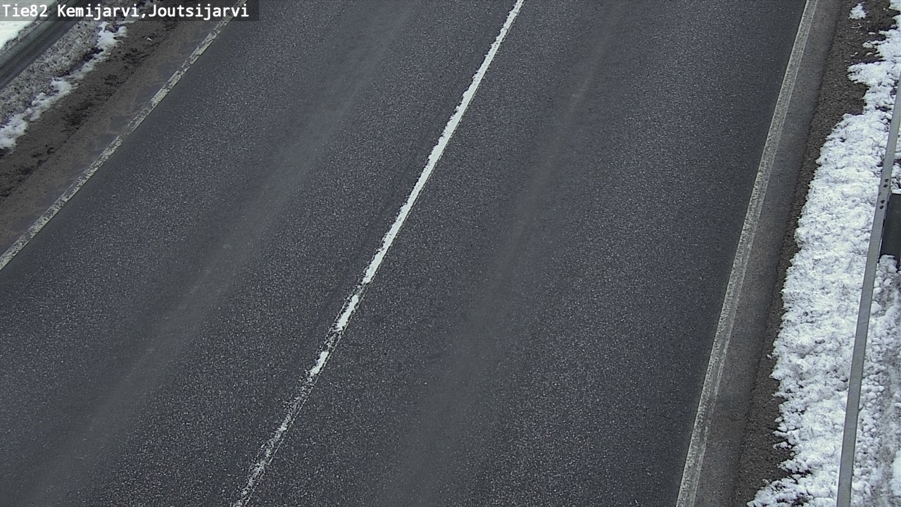 Weather Camera Image Väg 82 Kemijärvi, Joutsijärvi, Kemijärvi, Lappi