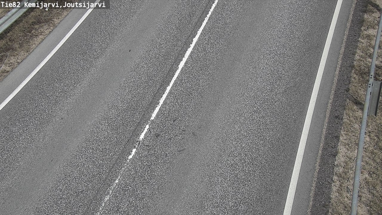 Weather Camera Image Väg 82 Kemijärvi, Joutsijärvi, Kemijärvi, Lappi