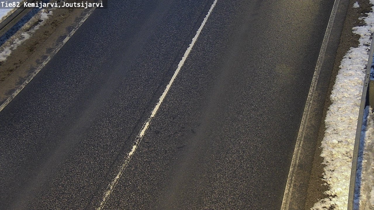 Weather Camera Image Väg 82 Kemijärvi, Joutsijärvi, Kemijärvi, Lappi