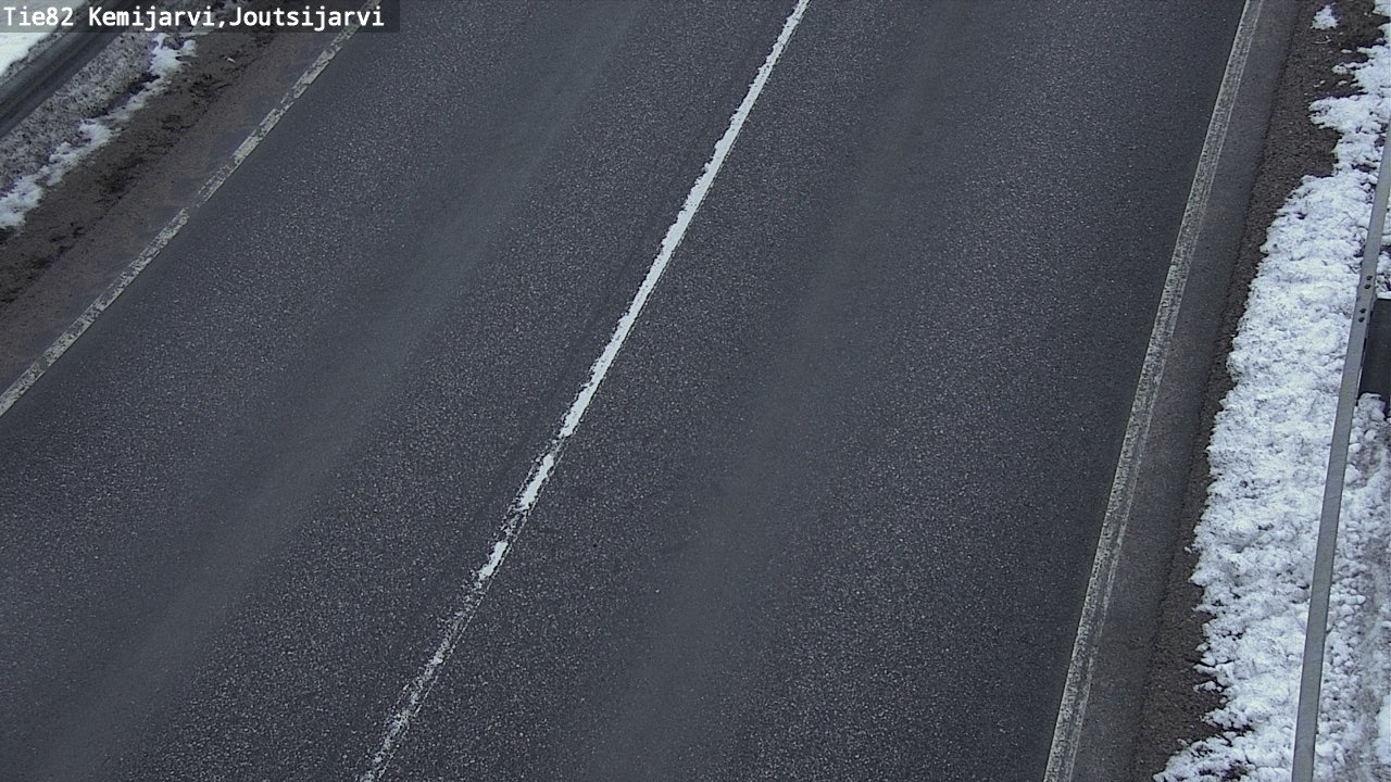 Weather Camera Image Väg 82 Kemijärvi, Joutsijärvi, Kemijärvi, Lappi
