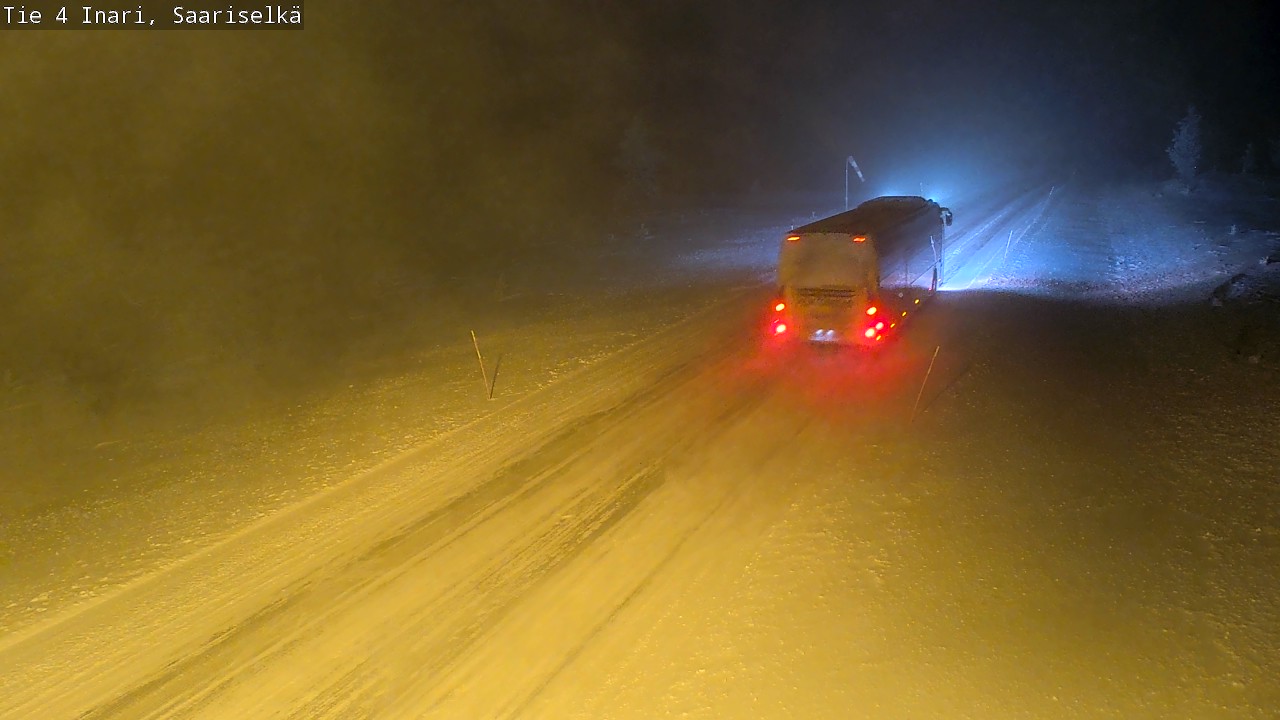 Weather Camera Image Road 4 Inari, Saariselkä, Kaunispää, Inari, Lappi