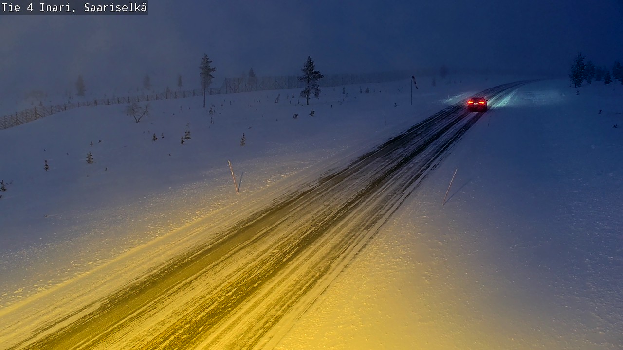 Weather Camera Image Road 4 Inari, Saariselkä, Kaunispää, Inari, Lappi