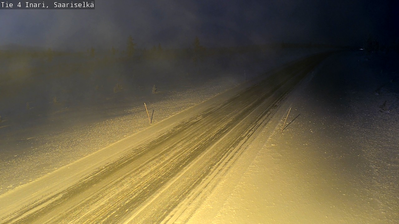 Weather Camera Image Väg 4 Enare, Saariselkä, Kaunispää, Inari, Lappi