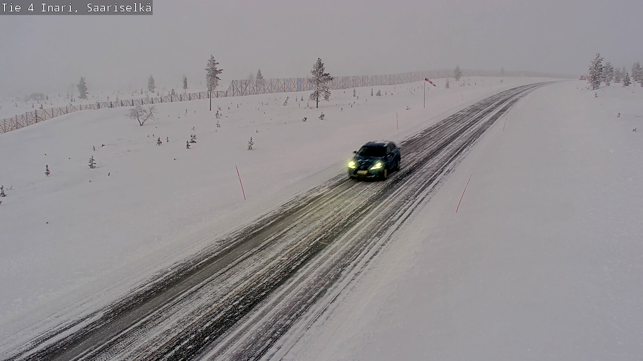 Weather Camera Image Väg 4 Enare, Saariselkä, Kaunispää, Inari, Lappi
