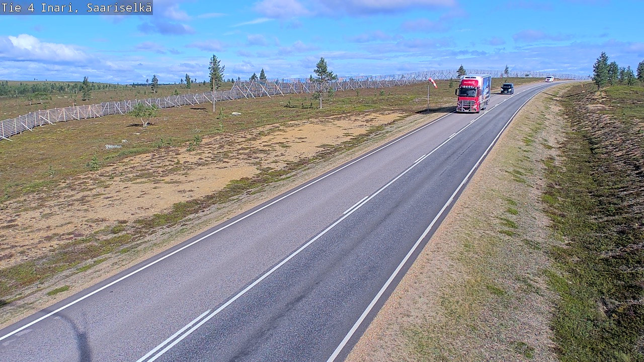 Weather Camera Image Road 4 Inari, Saariselkä, Kaunispää, Inari, Lappi