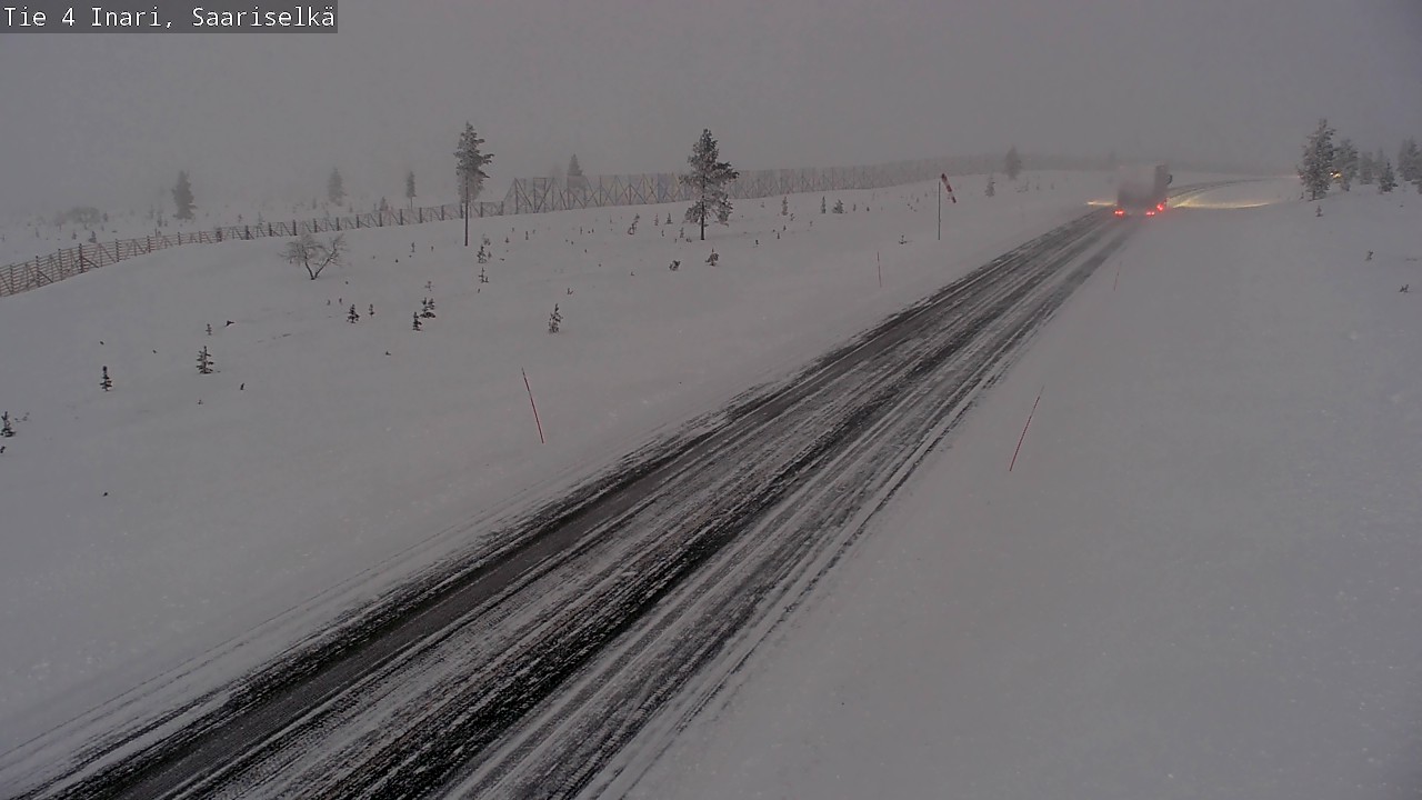 Weather Camera Image Road 4 Inari, Saariselkä, Kaunispää, Inari, Lappi