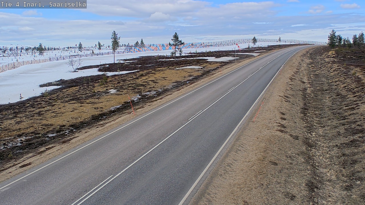 Weather Camera Image Road 4 Inari, Saariselkä, Kaunispää, Inari, Lappi