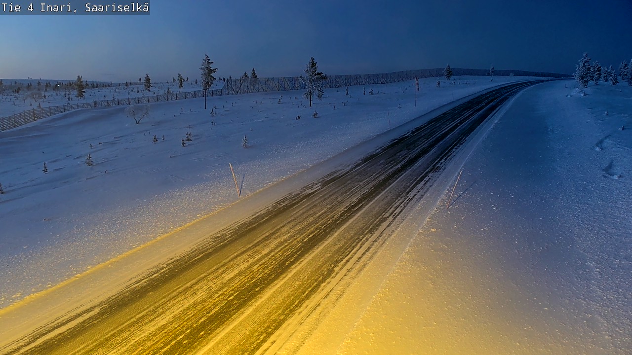 Weather Camera Image Väg 4 Enare, Saariselkä, Kaunispää, Inari, Lappi