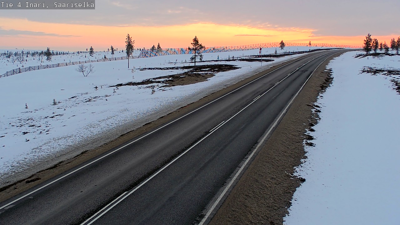 Weather Camera Image Väg 4 Enare, Saariselkä, Kaunispää, Inari, Lappi