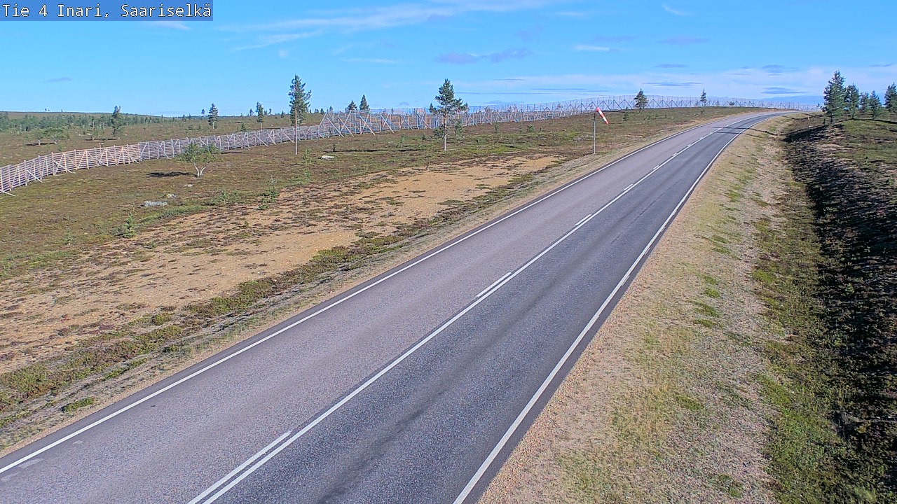 Weather Camera Image Road 4 Inari, Saariselkä, Kaunispää, Inari, Lappi