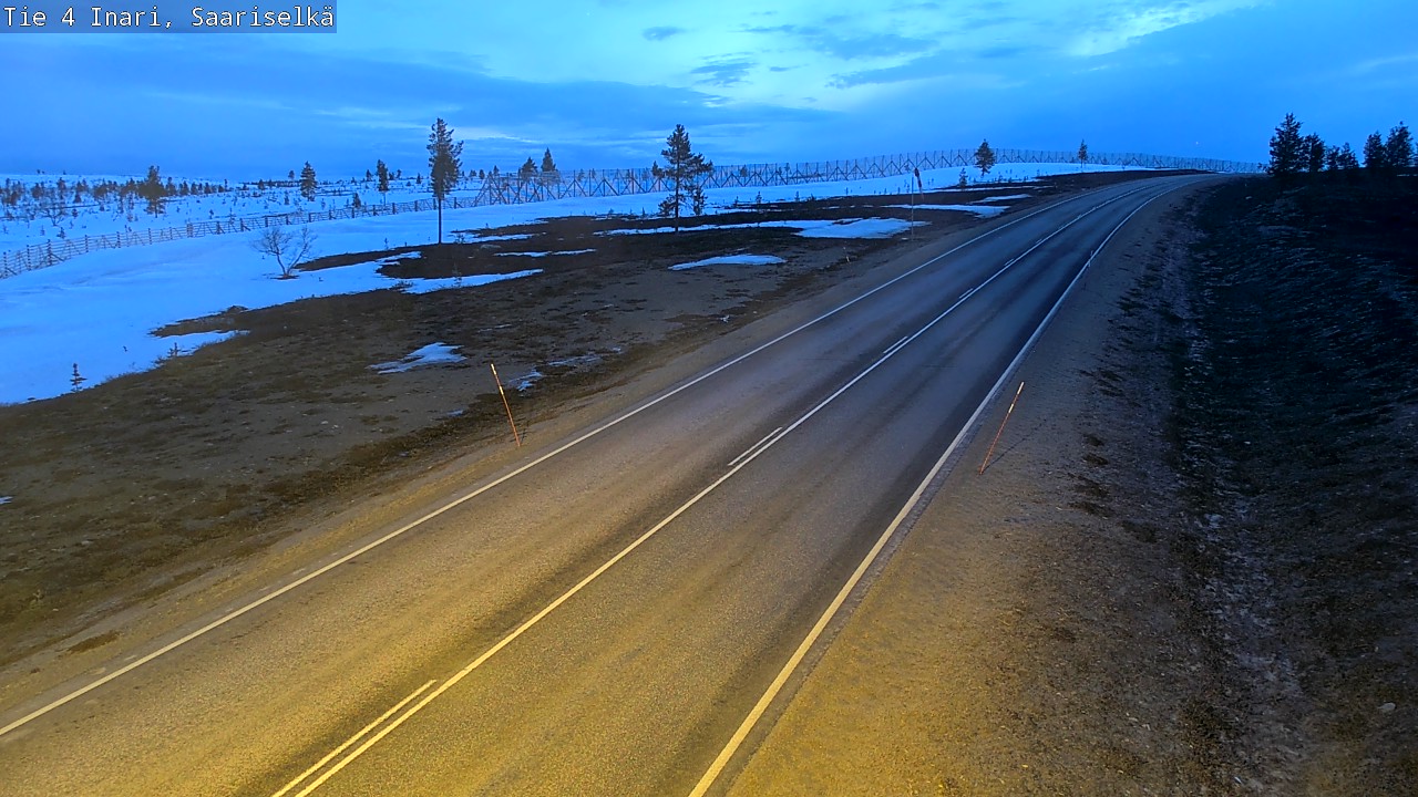 Weather Camera Image Road 4 Inari, Saariselkä, Kaunispää, Inari, Lappi