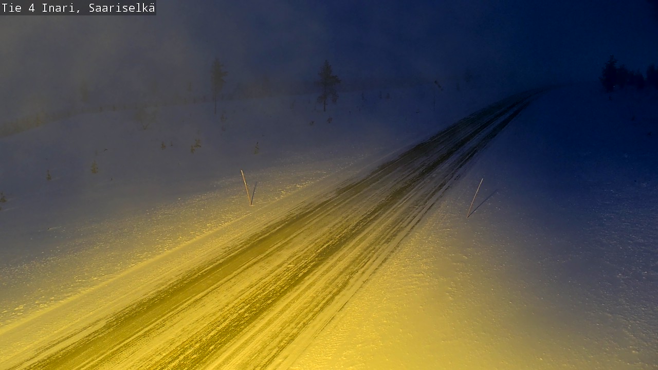 Weather Camera Image Road 4 Inari, Saariselkä, Kaunispää, Inari, Lappi