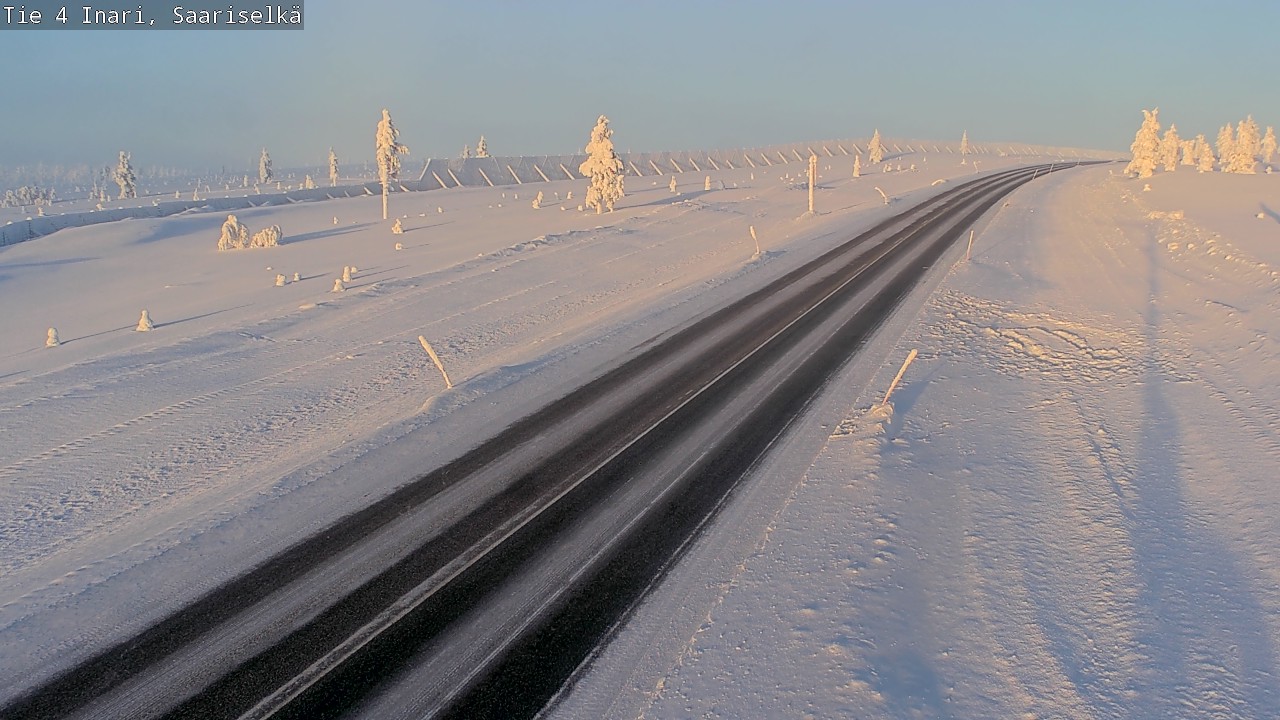 Weather Camera Image Road 4 Inari, Saariselkä, Kaunispää, Inari, Lappi