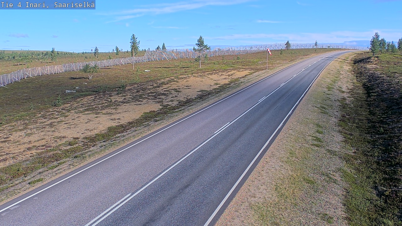 Weather Camera Image Road 4 Inari, Saariselkä, Kaunispää, Inari, Lappi