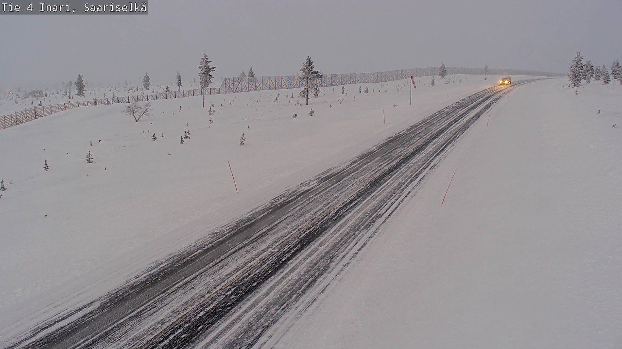Weather Camera Image Väg 4 Enare, Saariselkä, Kaunispää, Inari, Lappi