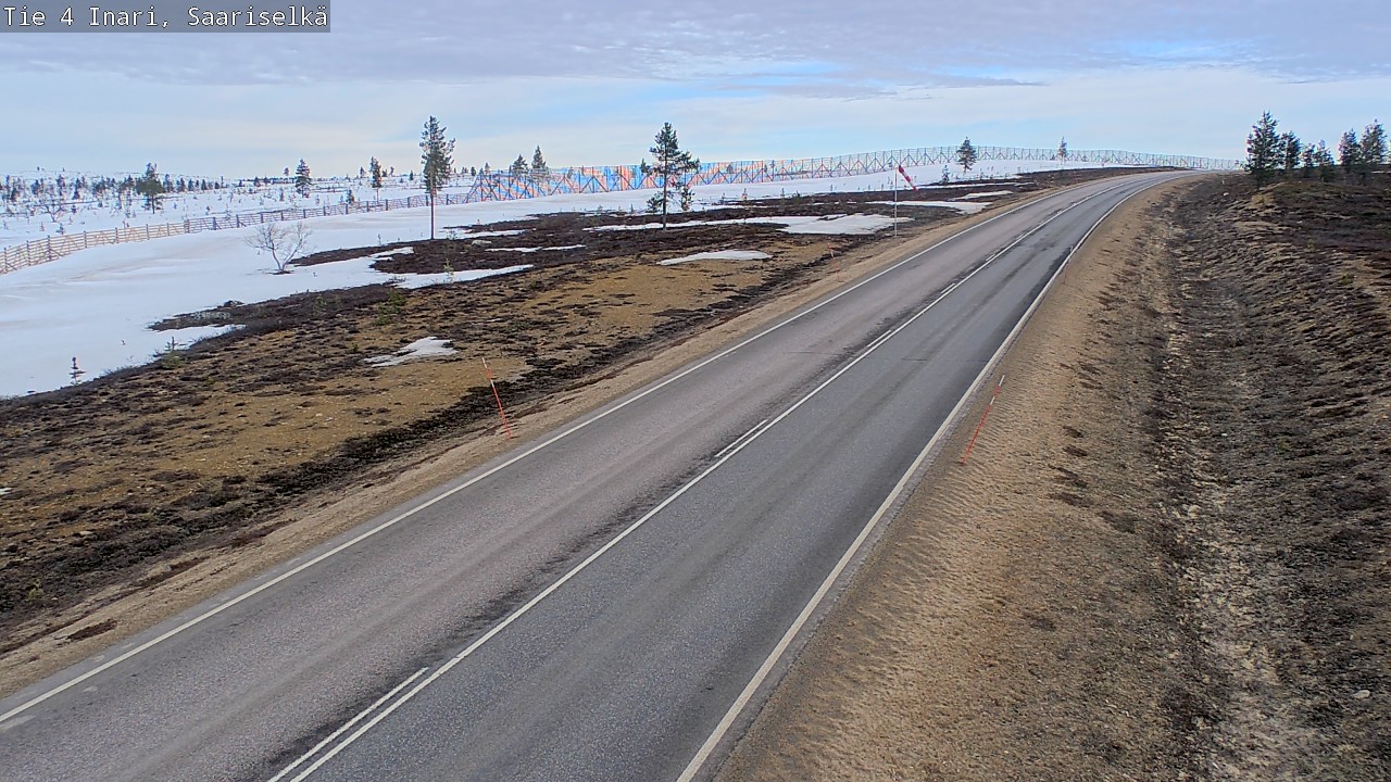 Weather Camera Image Road 4 Inari, Saariselkä, Kaunispää, Inari, Lappi