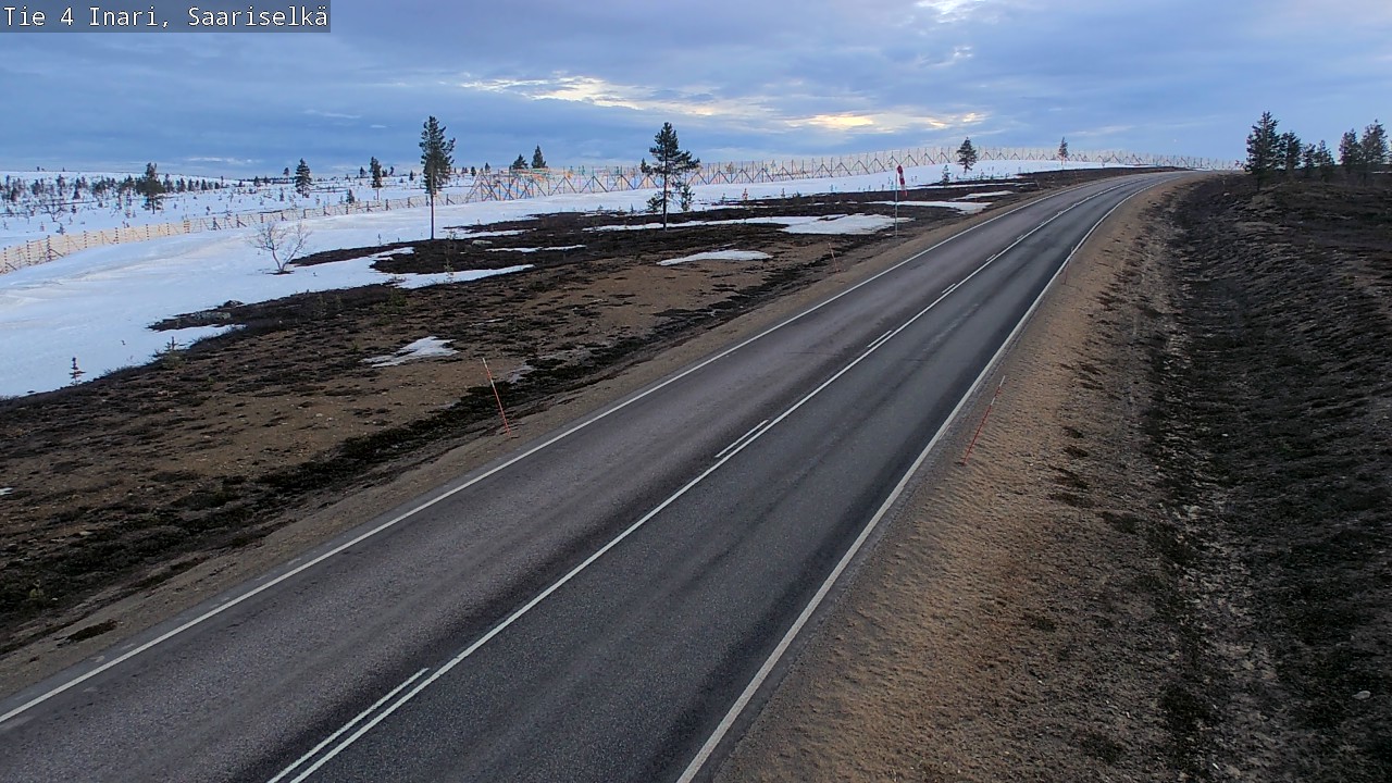 Weather Camera Image Road 4 Inari, Saariselkä, Kaunispää, Inari, Lappi